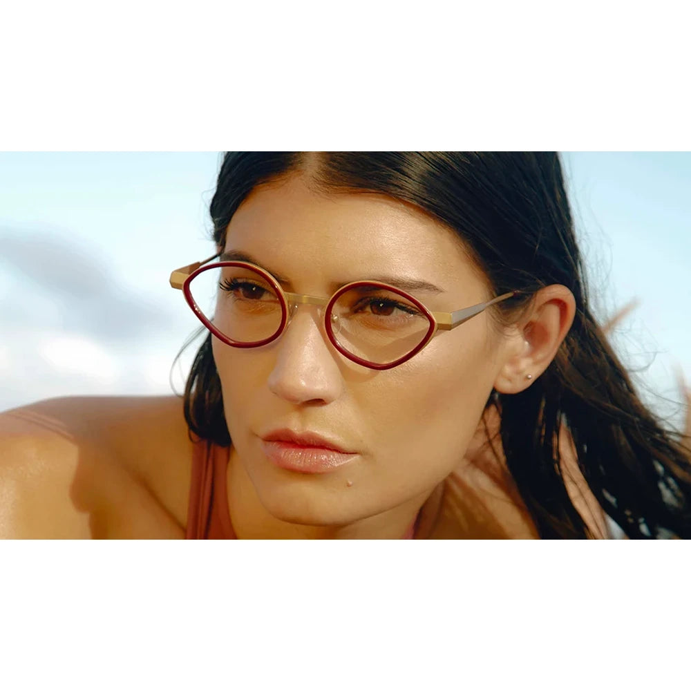 Gamine eyeglasses mod. JAFFA col. Gold/Burgundy
