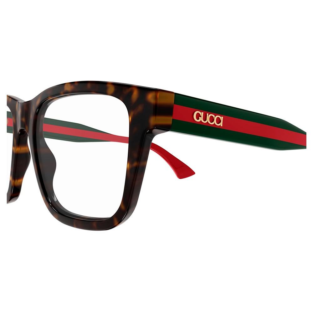 Occhiale da vista Gucci GG1870O col. 006 havana green transparent