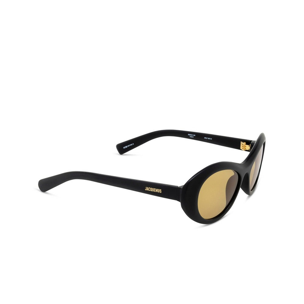 Jacquemus sunglasses mod. ROND col. Occhiale da sole Jacquemus mod. ROND col. MATT BLACK/ GOLD/ AMBER