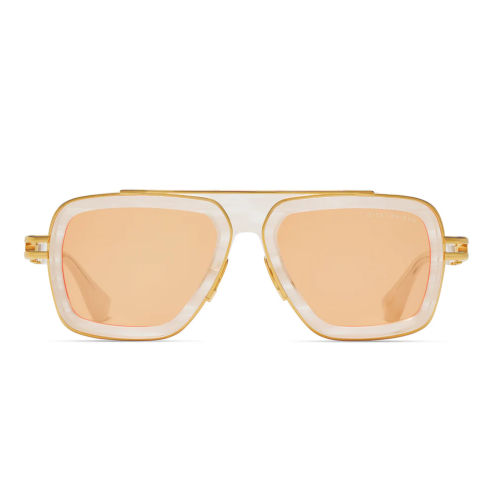 Occhiale da sole Dita mod. LXN-EVO DTS403-A-06 col. White Swirl - Yellow Gold