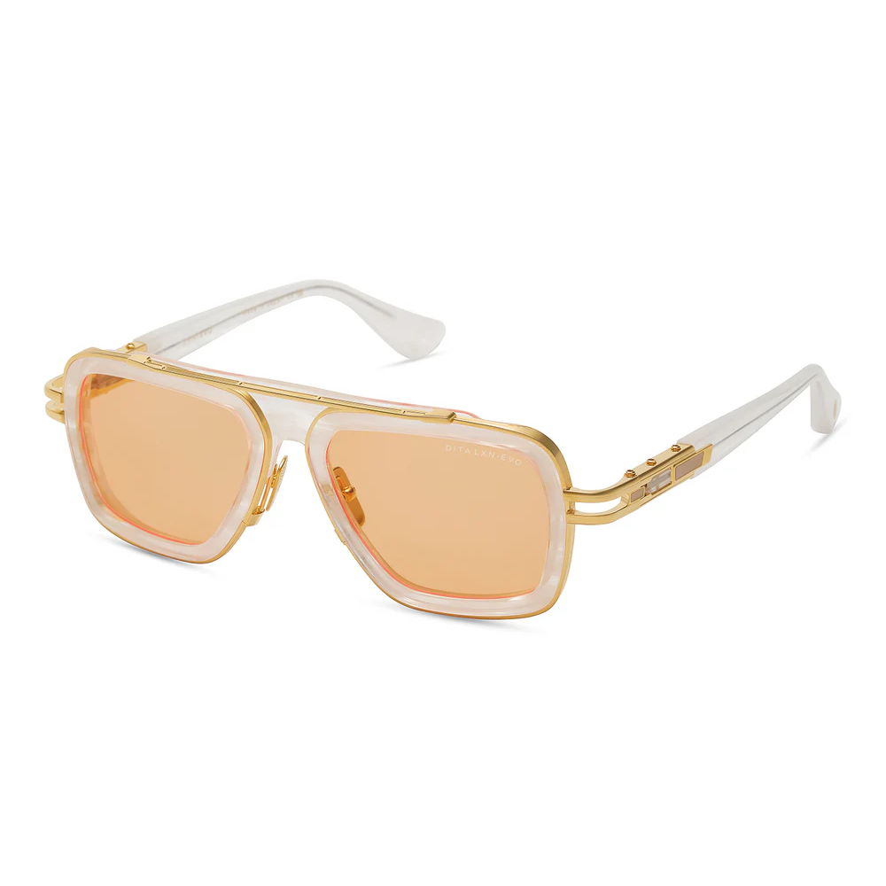 Occhiale da sole Dita mod. LXN-EVO DTS403-A-06 col. White Swirl - Yellow Gold