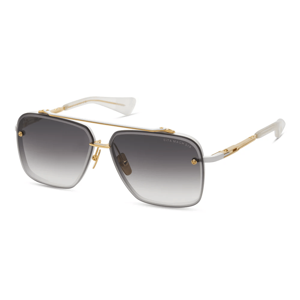 Sunglasses Dita mod. MACH-SIX DTS-121-62-07 col. Matte White - Yellow Gold