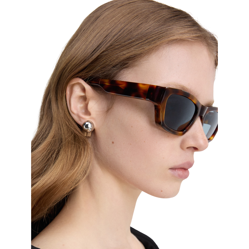 Jacquemus sunglasses mod. Meridiano col. Tortoiseshell - Matt Black - Grey