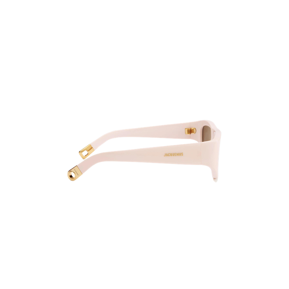Jacquemus sunglasses mod. Pilota col. Cream - Yellow Gold - Brown