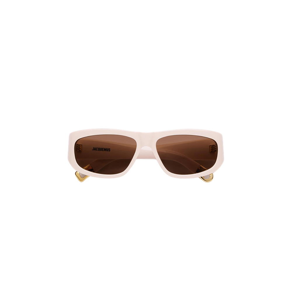 Jacquemus sunglasses mod. Pilota col. Cream - Yellow Gold - Brown