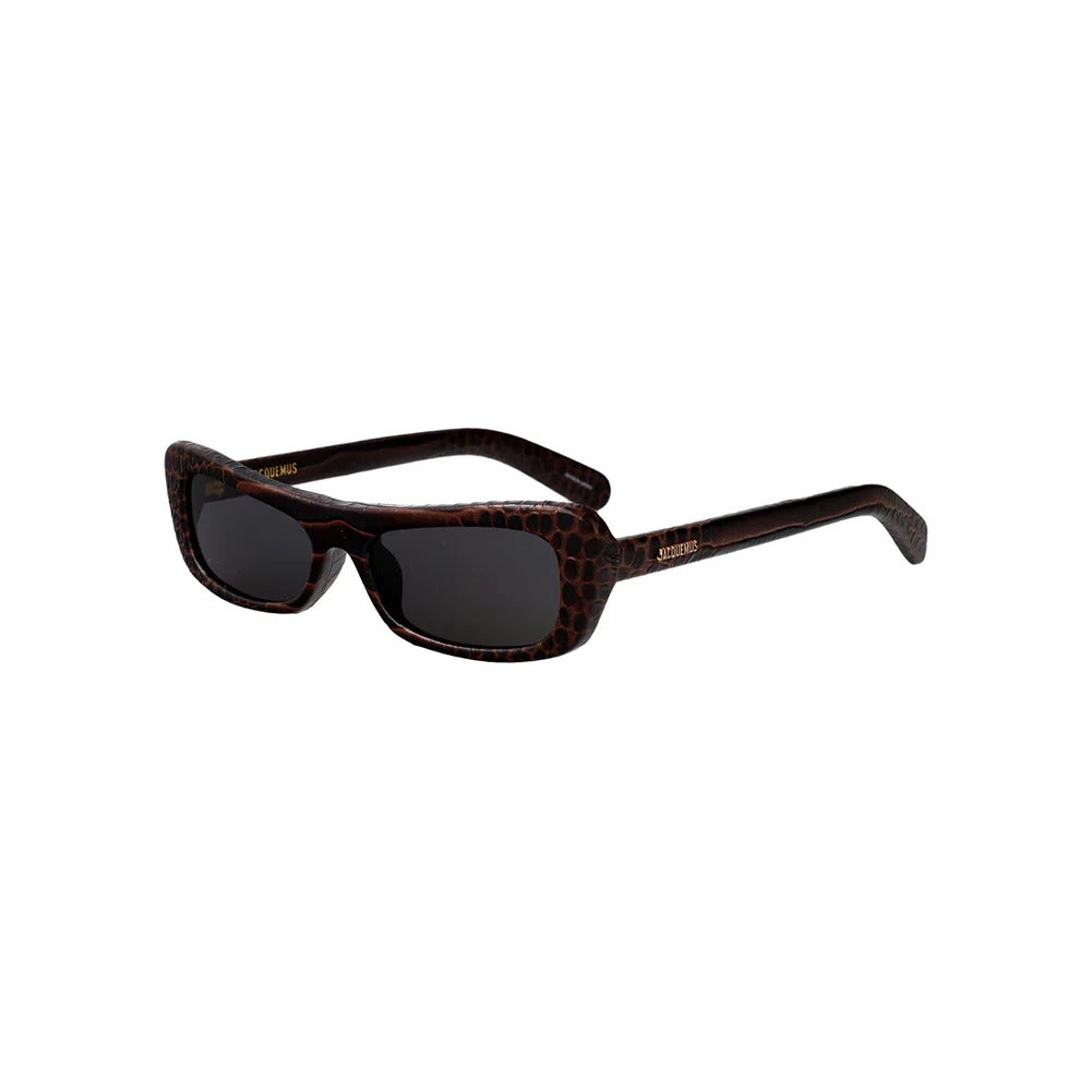 Jacquemus sunglasses mod. CAPRI col. BROWN CROC/ GOLD/ BROWN
