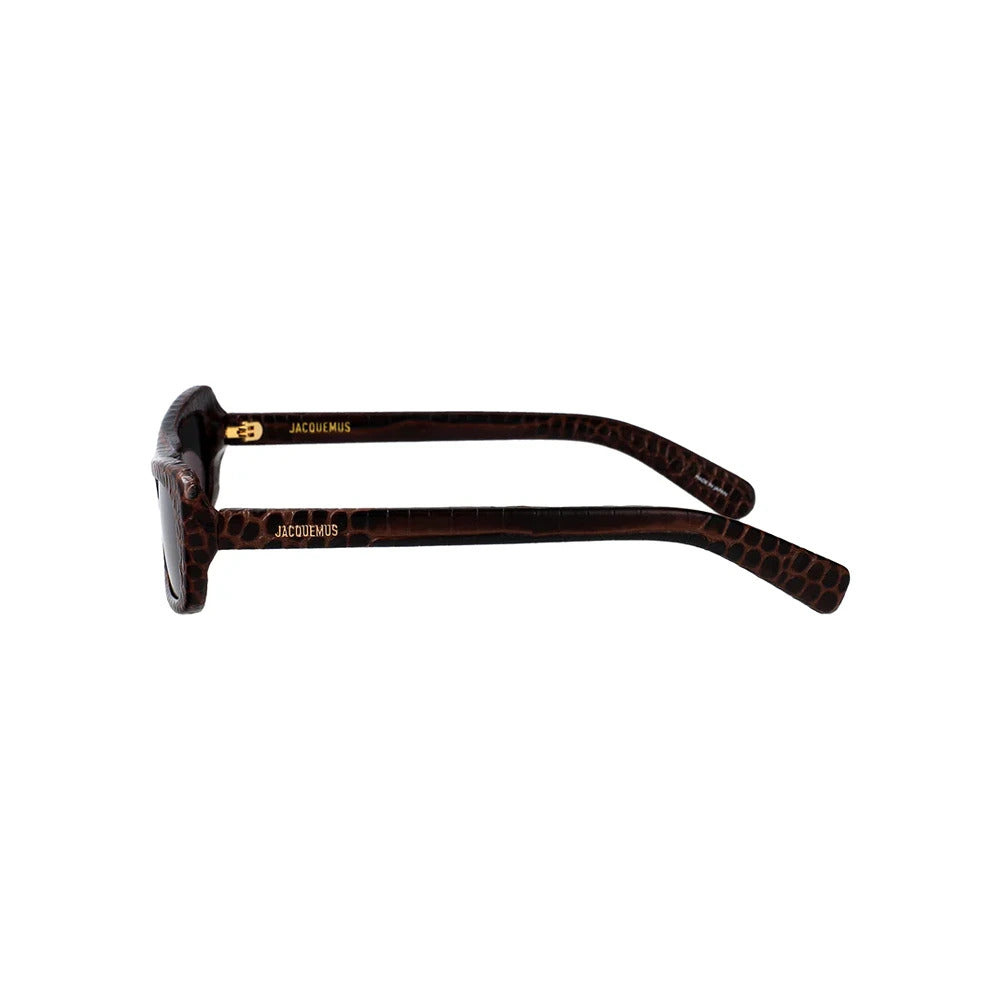 Jacquemus sunglasses mod. CAPRI col. BROWN CROC/ GOLD/ BROWN