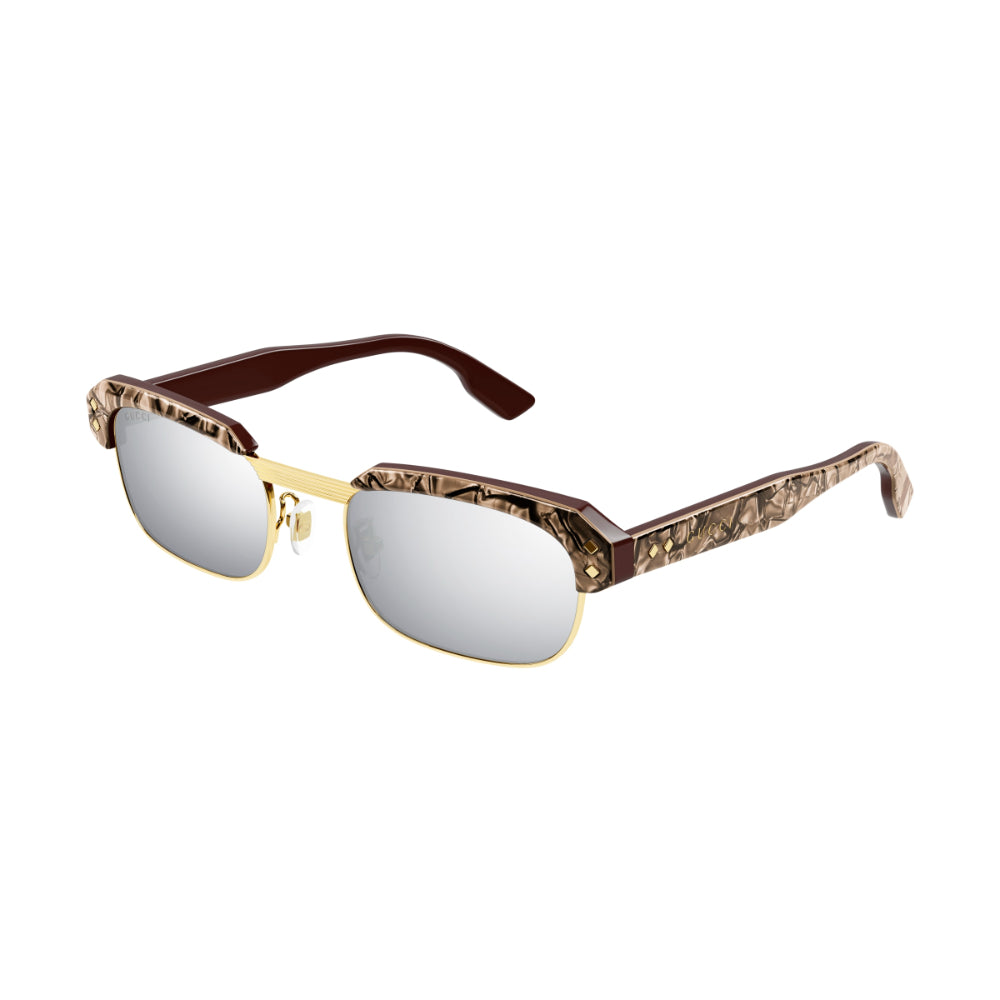Occhiale da sole Gucci GG1480S col. 002 brown brown silver