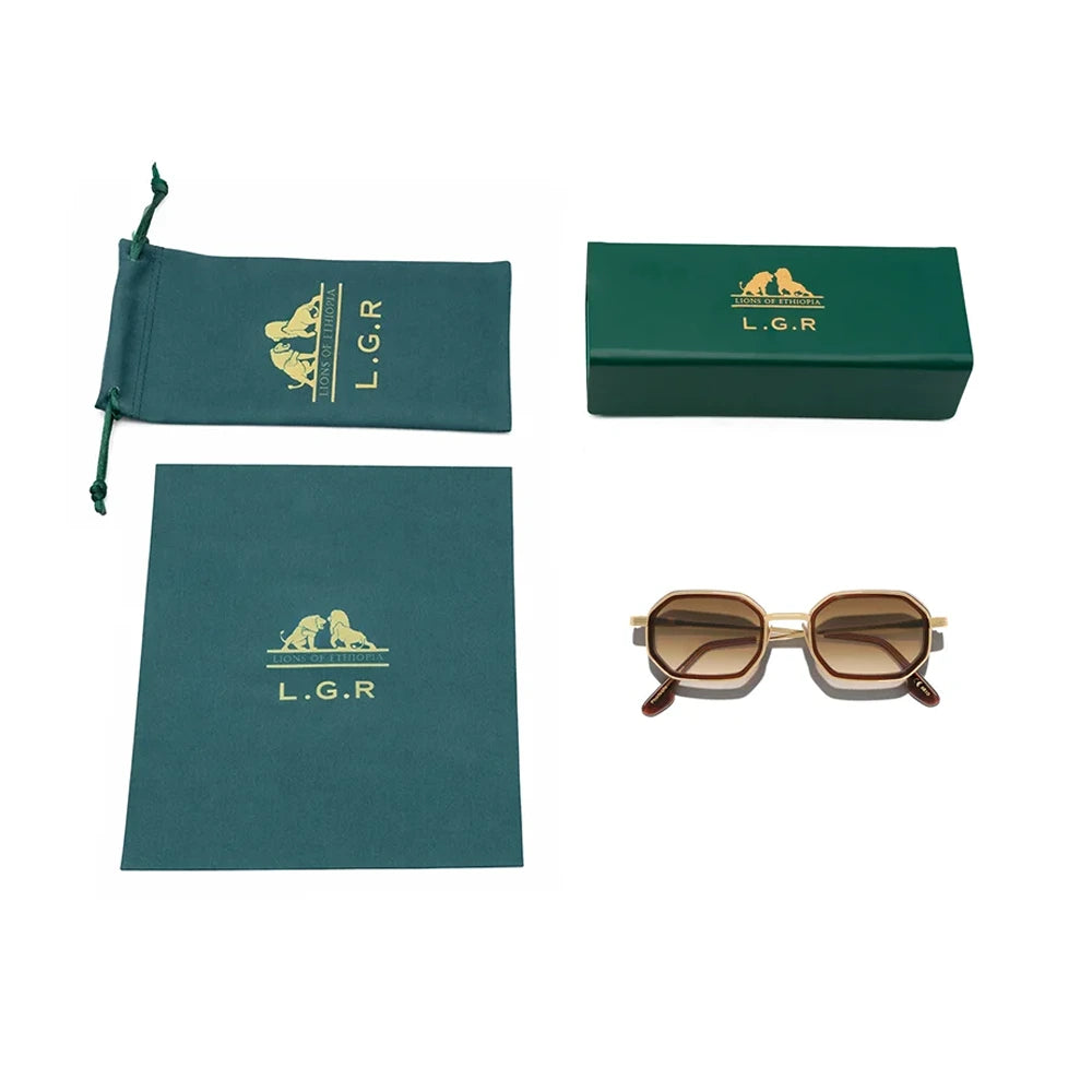 Occhiale da sole L.G.R AXUM EXPLORER 06 col. gold/brown