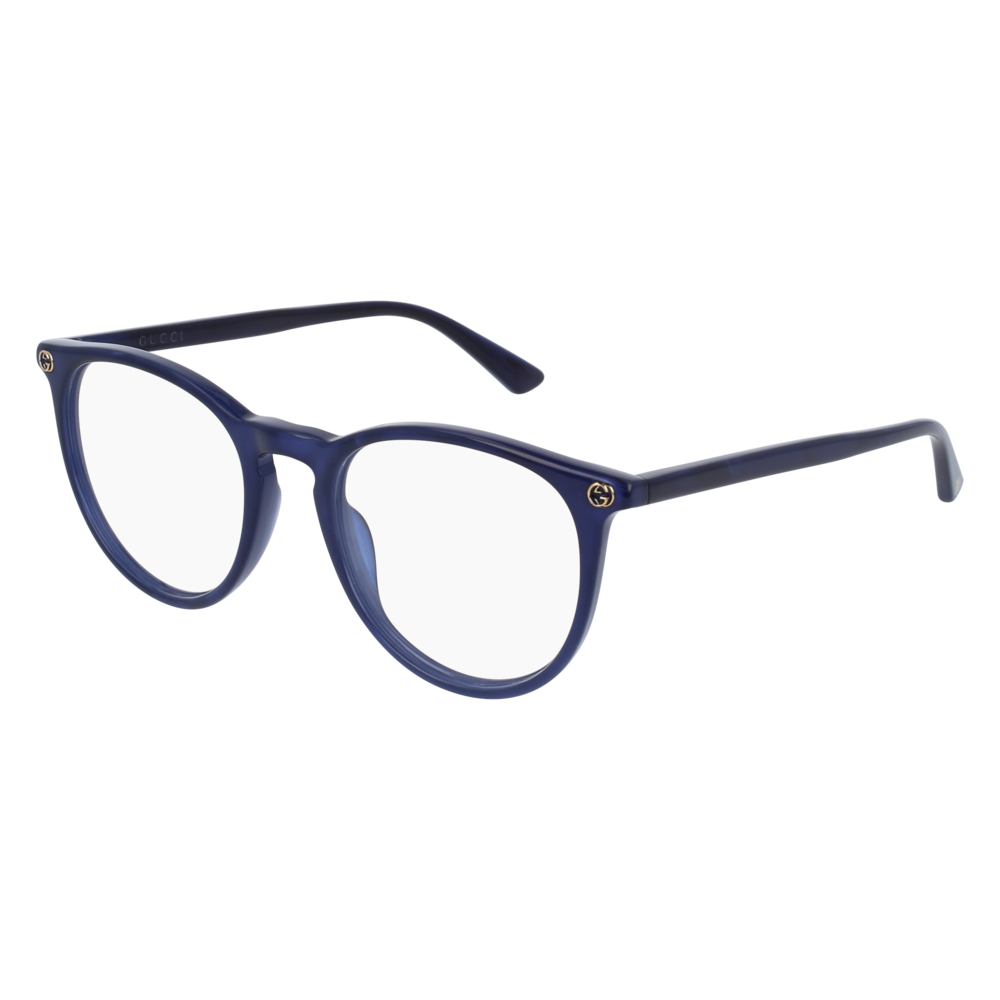 Occhiale da vista Gucci GG0027O col. 005 blue blue transparent