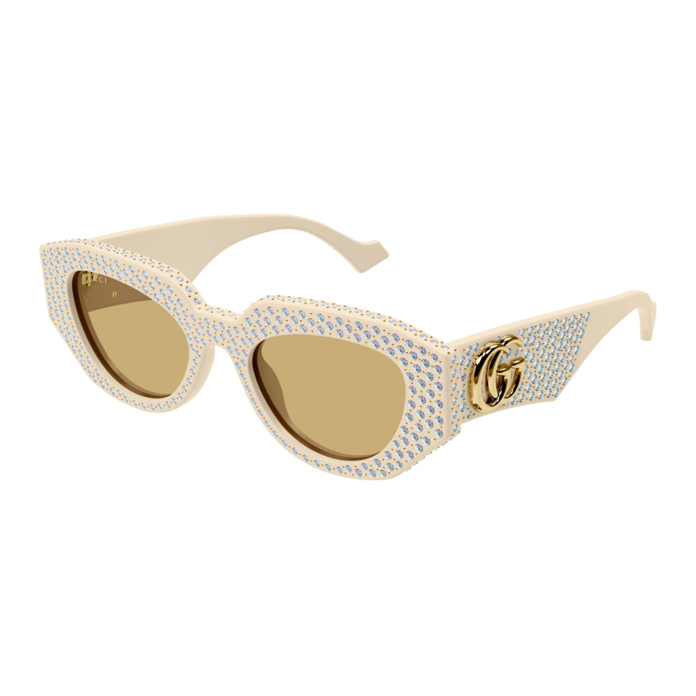 Gucci sunglasses GG1421S col. 005 ivory ivory brown