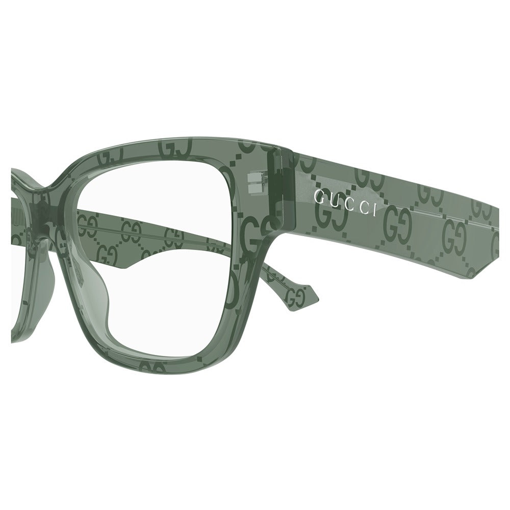Occhiale da vista Gucci GG1428O col. 012 green green transparent