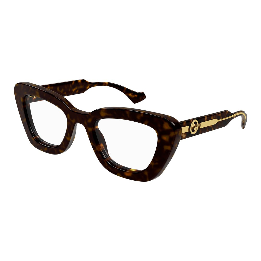 Occhiale da vista Gucci GG1555O col. 002 havana crystal transprent