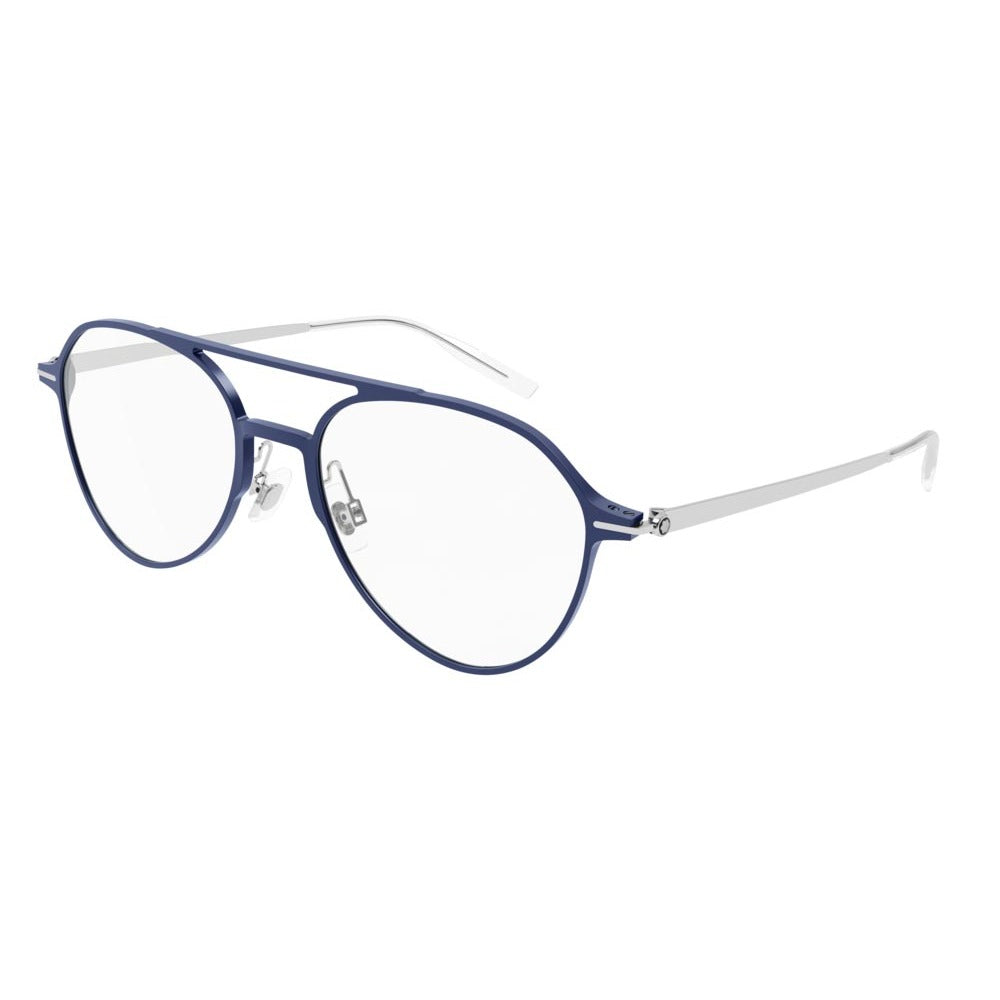 Montblanc eyewear MB0195O col. 002 blue silver transparent