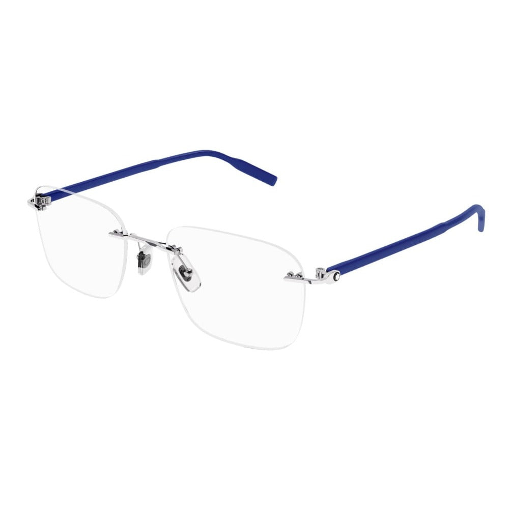 Montblanc eyewear MB0222O col. 004 silver blue transparent