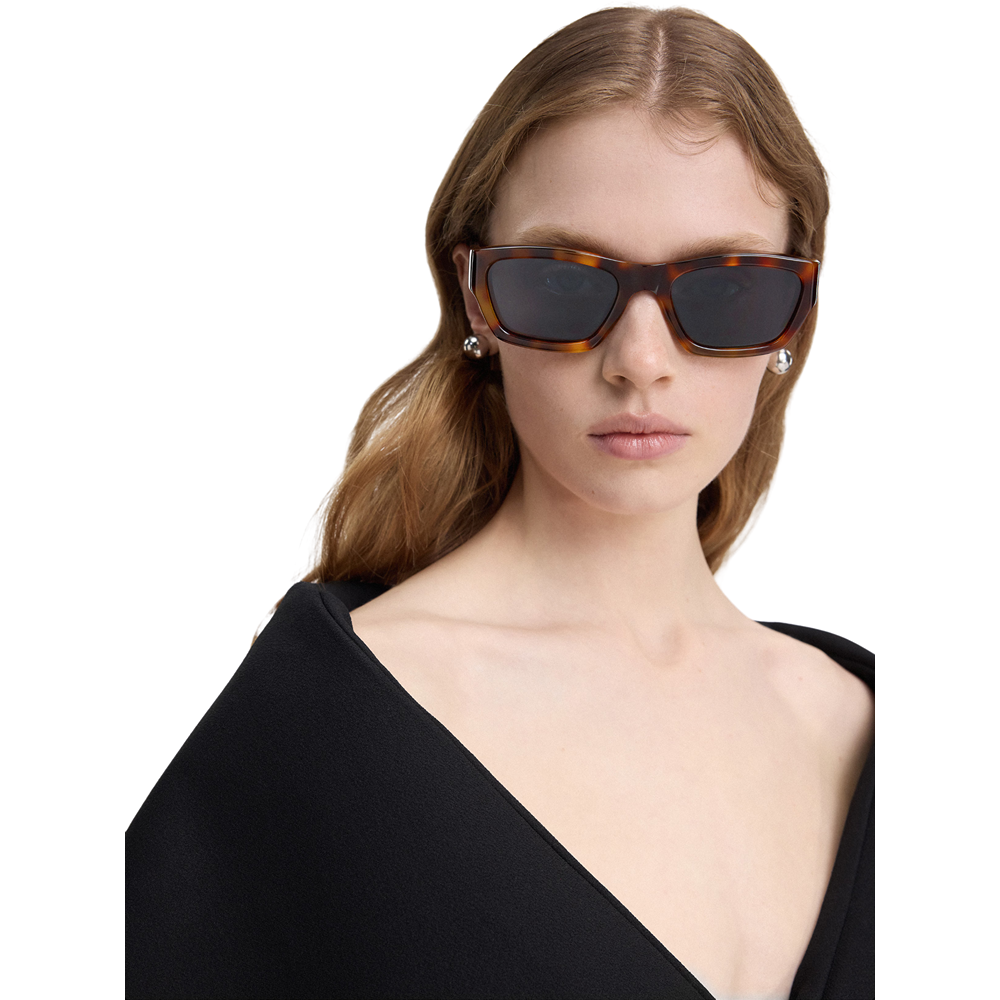 Jacquemus sunglasses mod. Meridiano col. Tortoiseshell - Matt Black - Grey