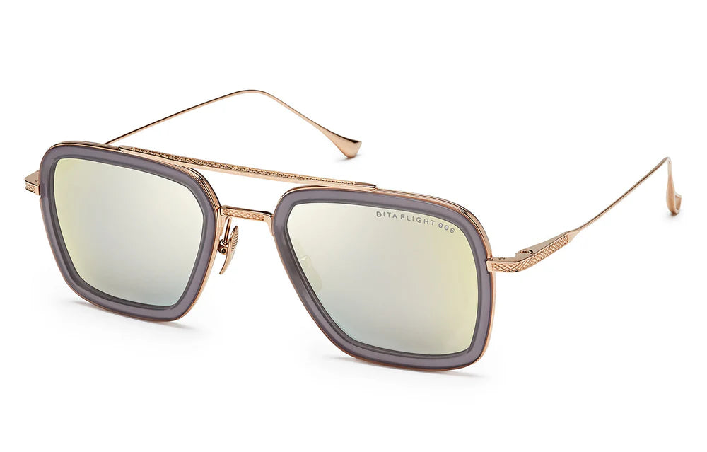 Occhiale da sole Dita mod. FLIGHT.006-7806-H col. Matte Grey Crystal 12KGLD