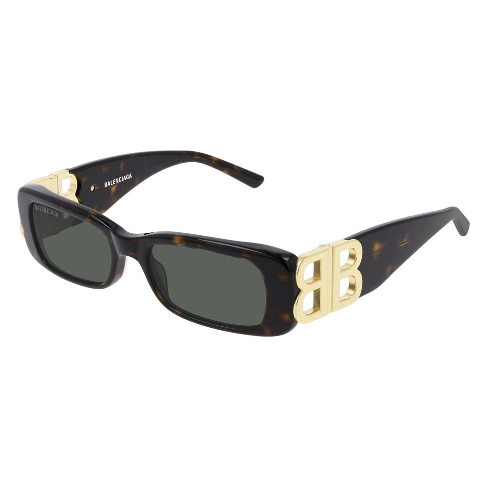 Balenciaga BB0096S sunglasses col. 002 havana gold green