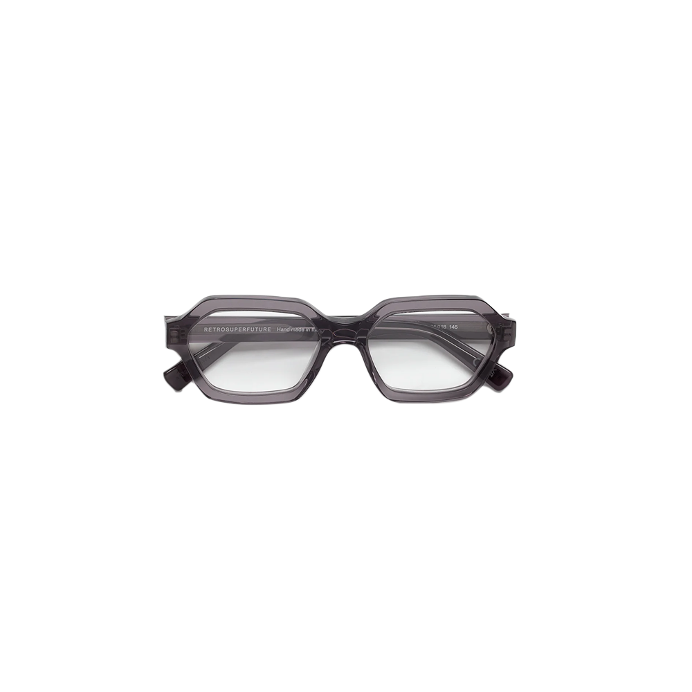 Retrosuperfuture eyewear Model Pooch Optical Nebbia col. crystal grey